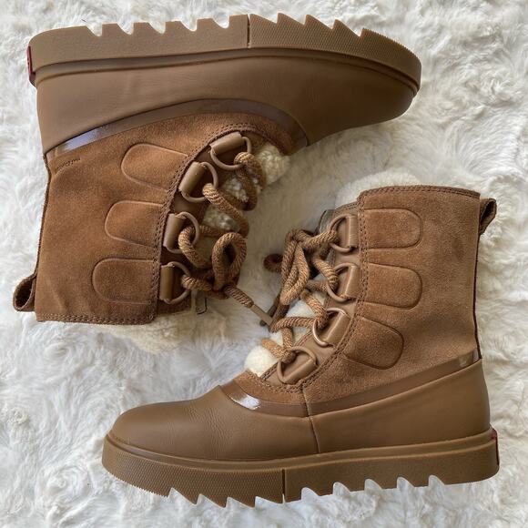 Sorel Women's Joan Of Arctic Next Lite Boots Size 7 Velvet Tan Shearling Booties - Picture 1 of 15
